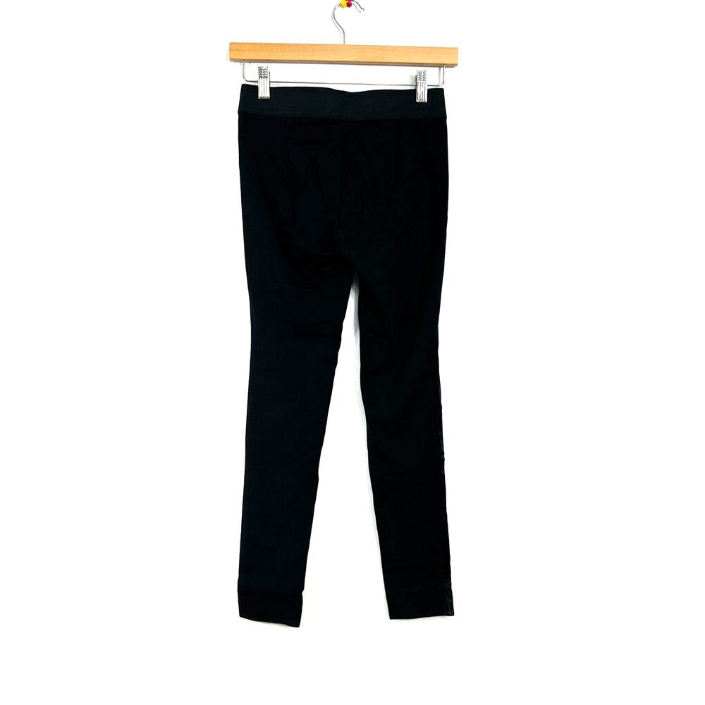 Vince Legging Womens XSmall Elastic Waist Black Satin Stripe Pants Poly Blend - Picture 6 of 9